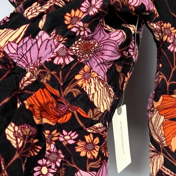 NWT Anthropologie Pilcro Tiered Floral Corduroy Dress S - Picture 14 of 16